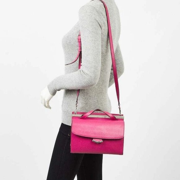 Fendi Purple Saffiano Leather Demi Jour Small Bag - Picture 2 of 12